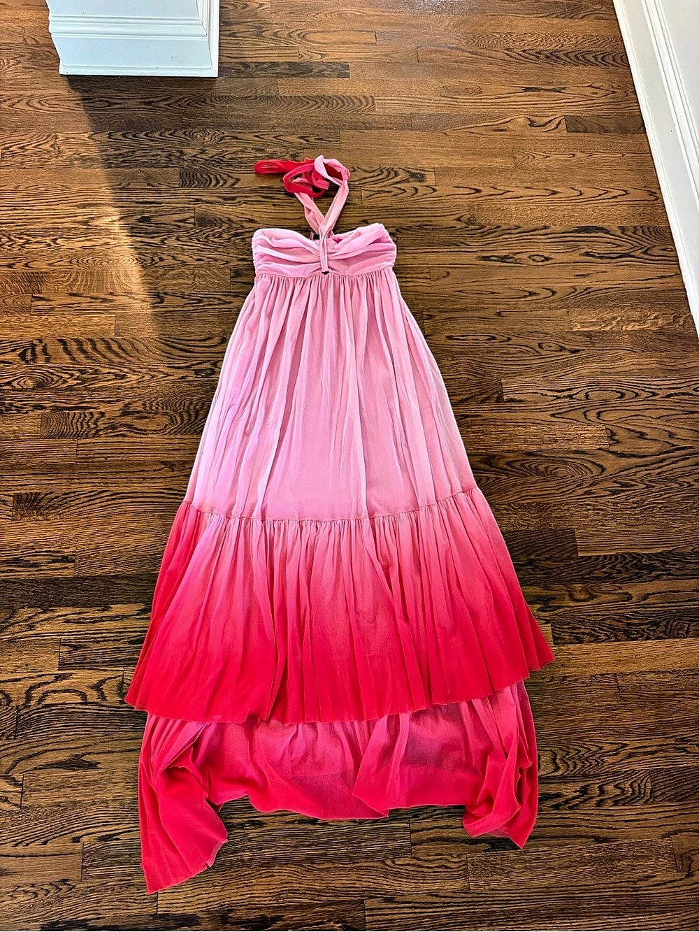 Prabal Gurung WNDRLUST Pink Halter Maxi Dress Size Small Like New